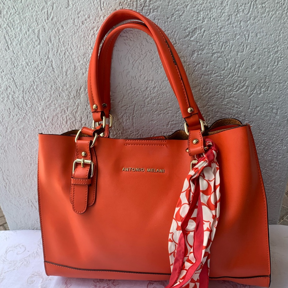 Antonio Melani Orange leather purse